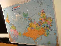 Upside down World Map